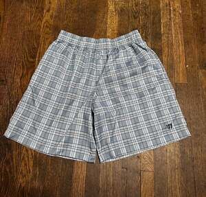 Warrior Men's Plaid Athletic Performance Gym Shorts with Pockets Large